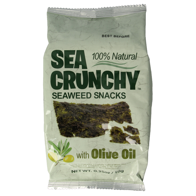 Sea Crunchy Nori zeewier snack met olijf olie