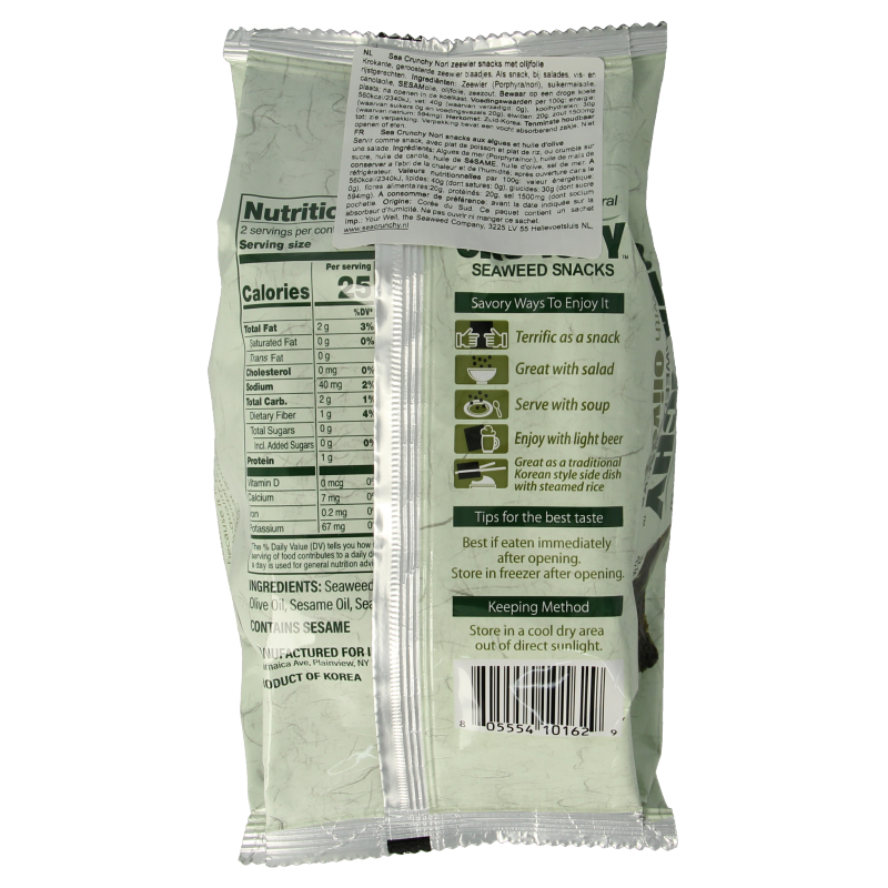 Sea Crunchy Nori zeewier snack met olijf olie - Afbeelding 2