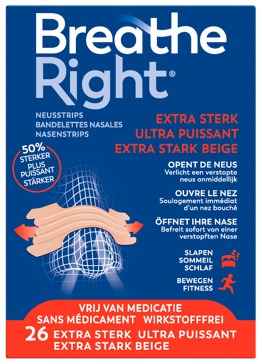 Breathe Right Neusstrips extra sterk