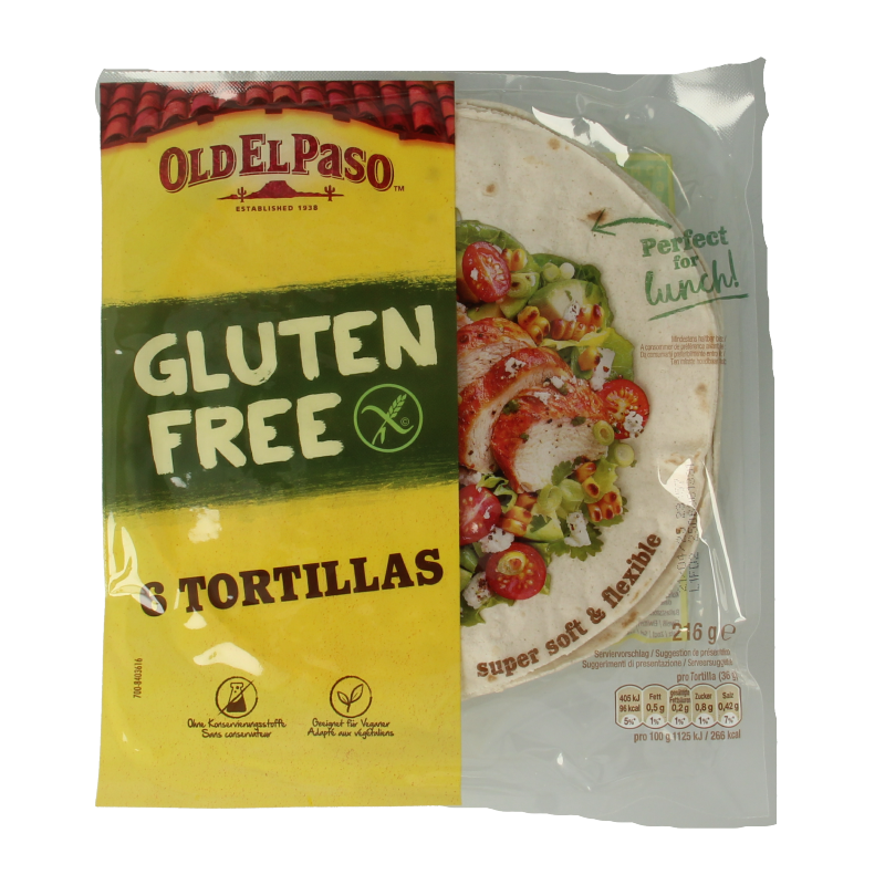 Old El Paso Tortillas glutenvrij 6 stuks