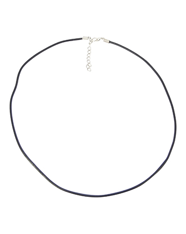 Ruben Robijn Halsketting waskoord met verlengketting zwart