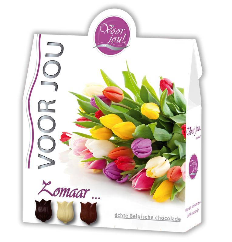 Voor Jou! Cadeau doos trendy bloemen zomaar