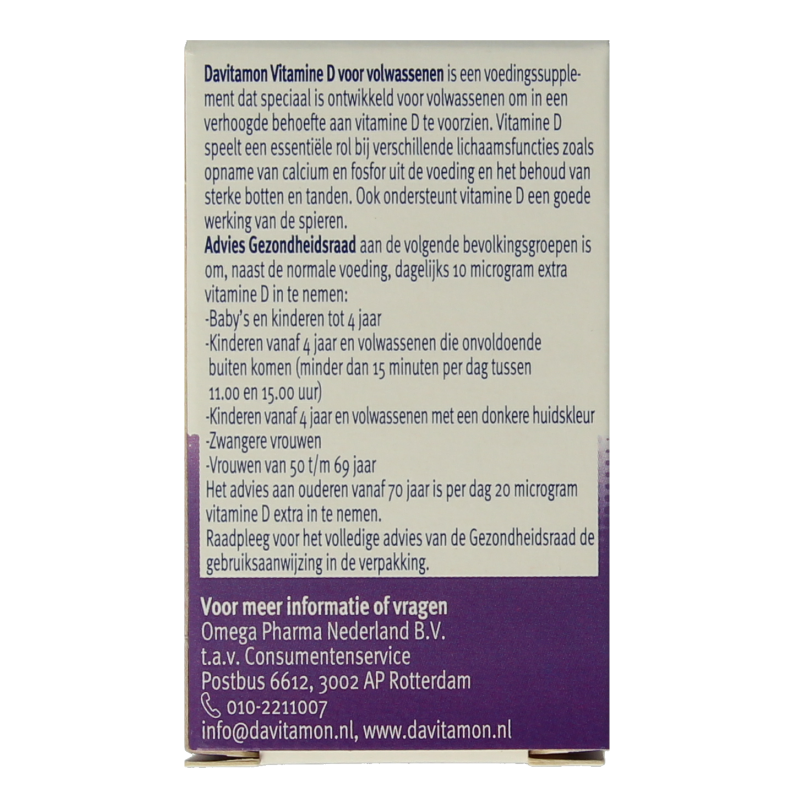 Davitamon Vitamine D volwassenen smelttablet - Afbeelding 4