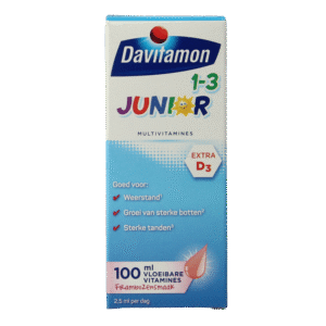 Davitamon Junior 1+ vloeibare vitamines framboos