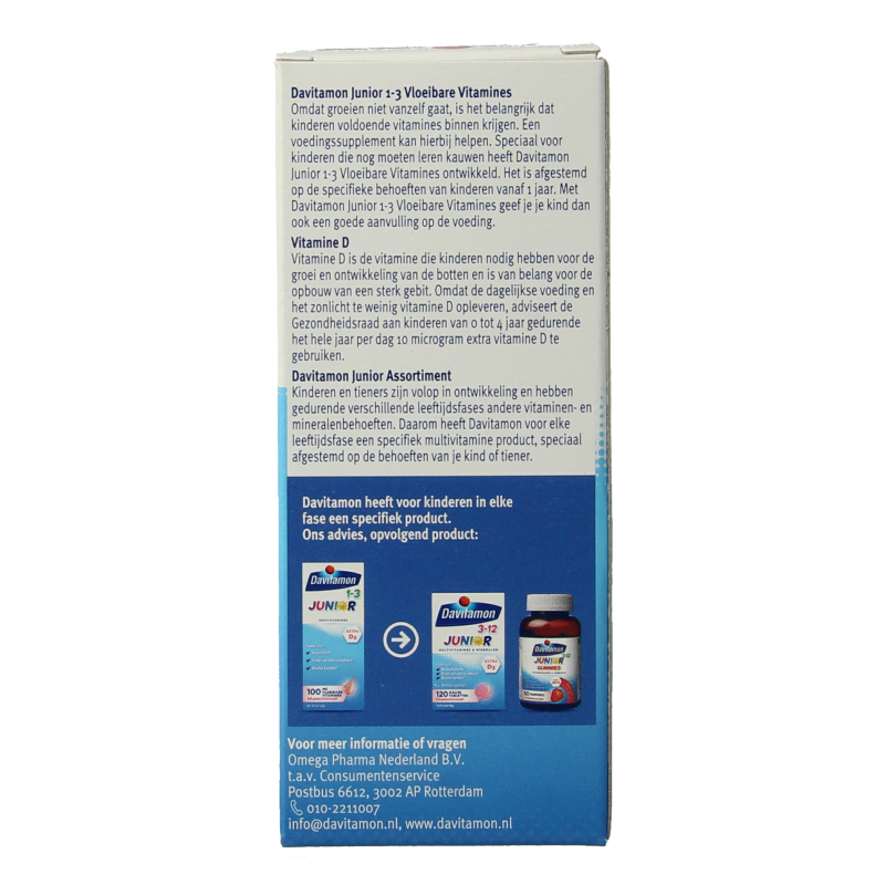 Davitamon Junior 1+ vloeibare vitamines framboos - Afbeelding 4