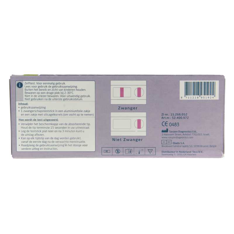 Teva Zwangerschapstest ultra sensitive - Afbeelding 2