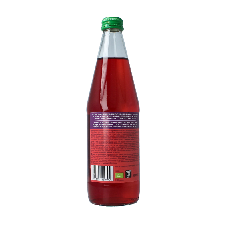 Your Organic Nature Limonadesiroop cranberry bio - Afbeelding 2