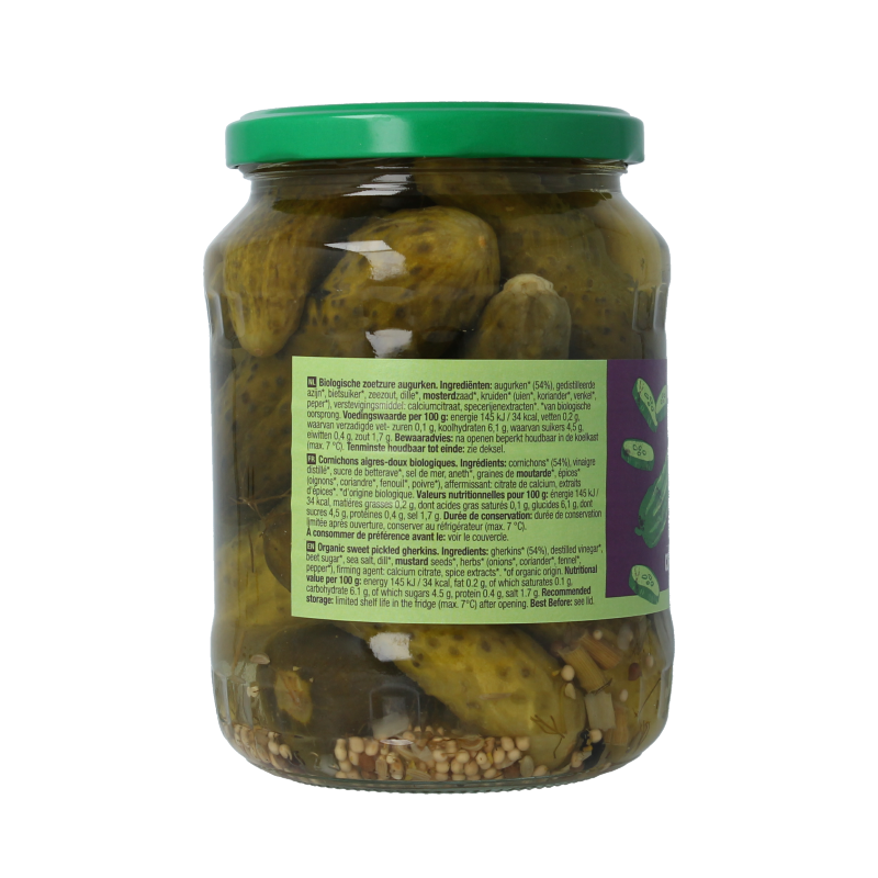 Your Organic Nature Augurken zoetzuur bio - Afbeelding 2