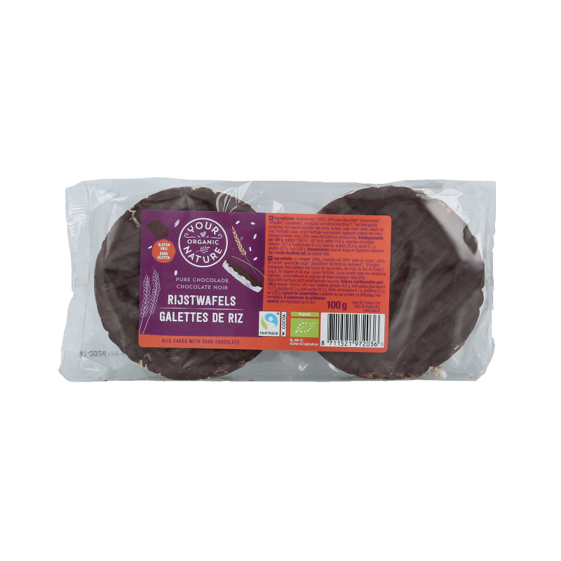 Your Organic Nature Rijstwafel chocolade puur bio