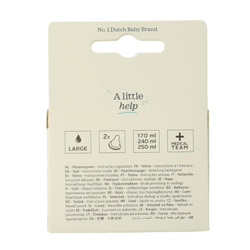 Difrax Flesspeen large natural 6+ maanden - Afbeelding 3