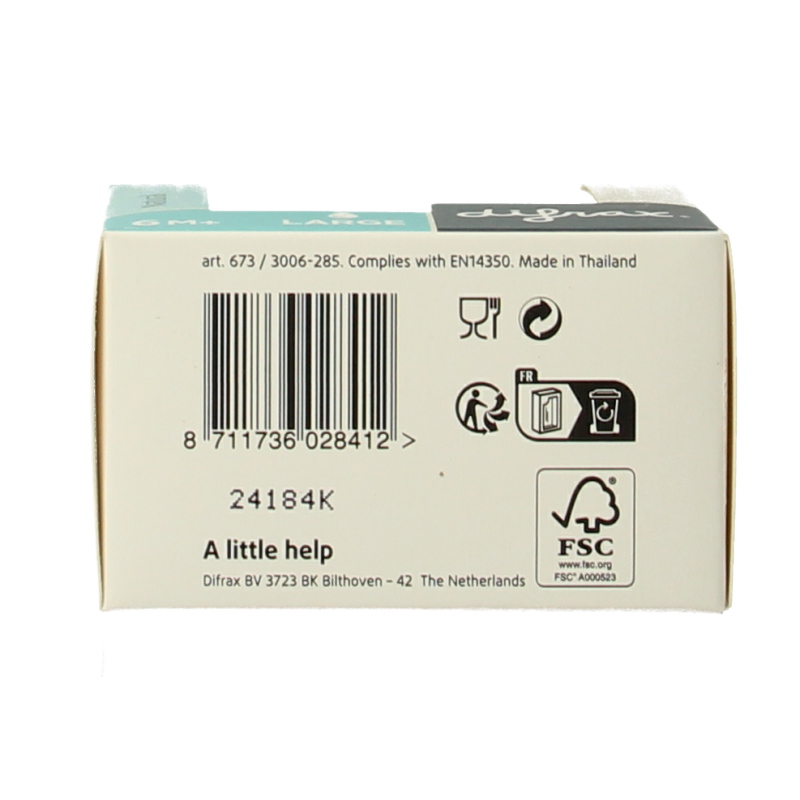 Difrax Flesspeen large natural 6+ maanden - Afbeelding 4