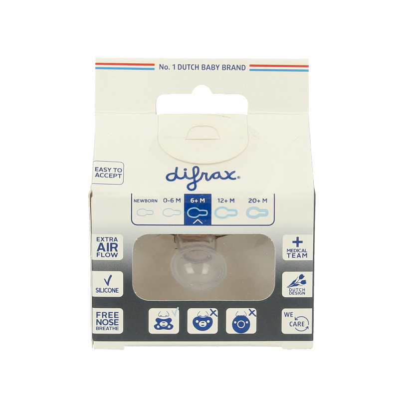 Difrax Fopspeen natural 6+ maanden assorti - Afbeelding 3