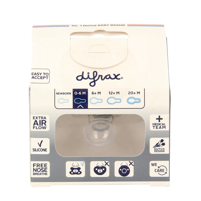 Difrax Fopspeen natural 0-6 maanden assorti - Afbeelding 3