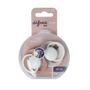Difrax Fopspeen glow dynamic 0-6 mnd ivory/blush