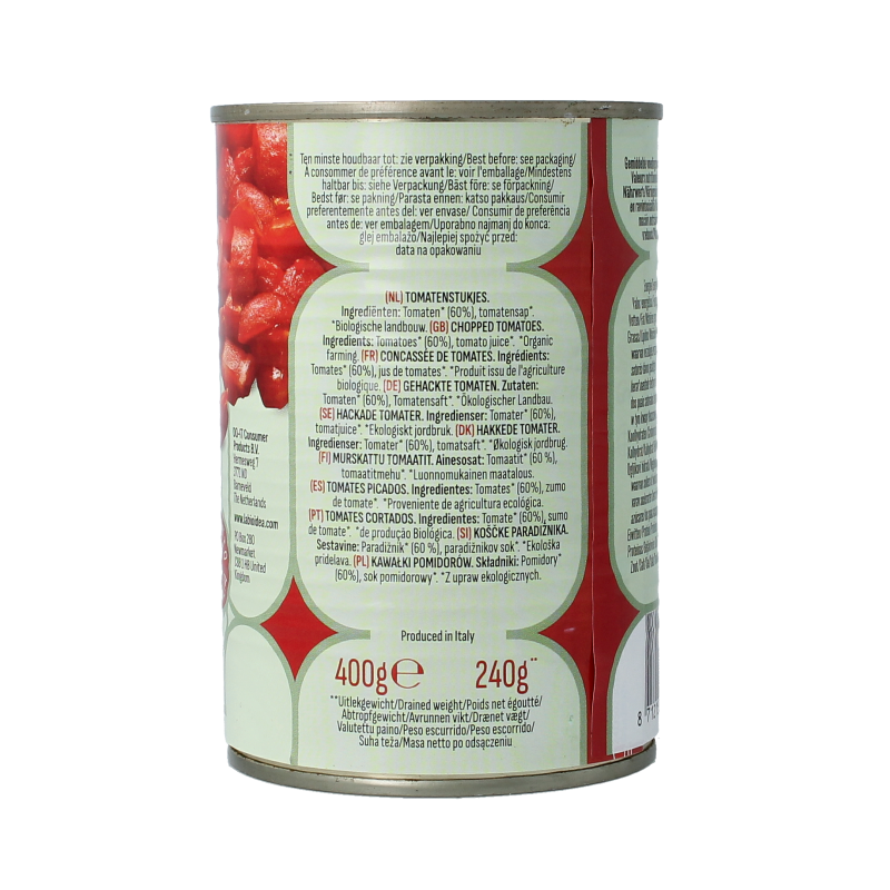 Bioidea Tomatenstukjes in blik bio - Afbeelding 3