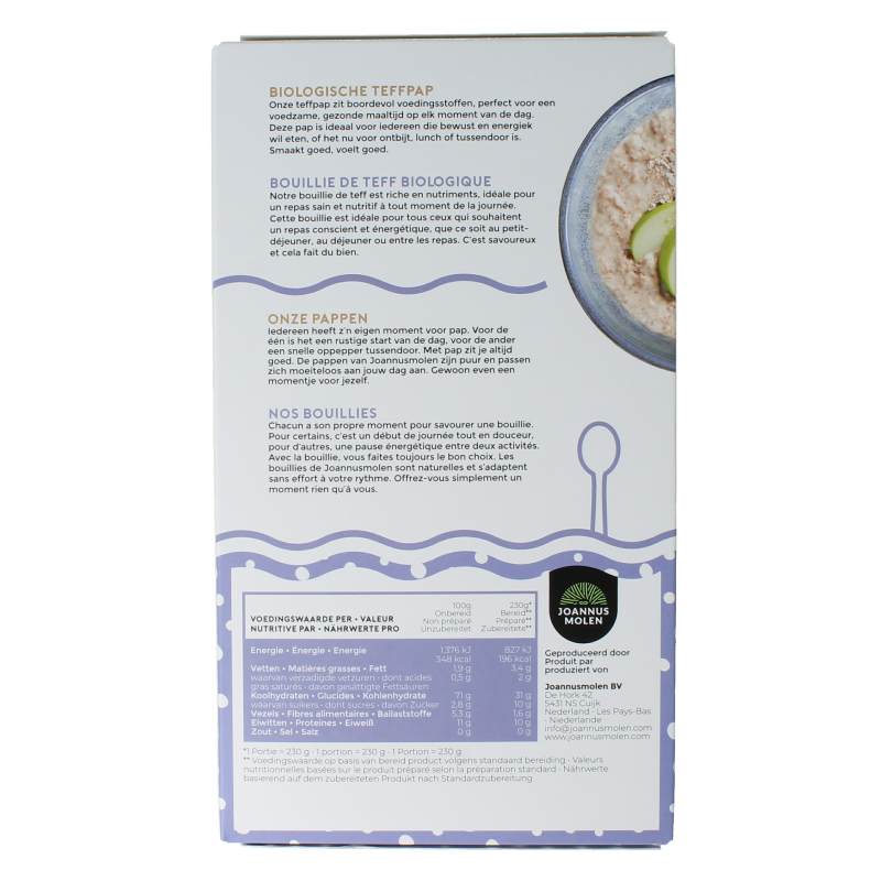 Joannusmolen Teff pap bio - Afbeelding 3