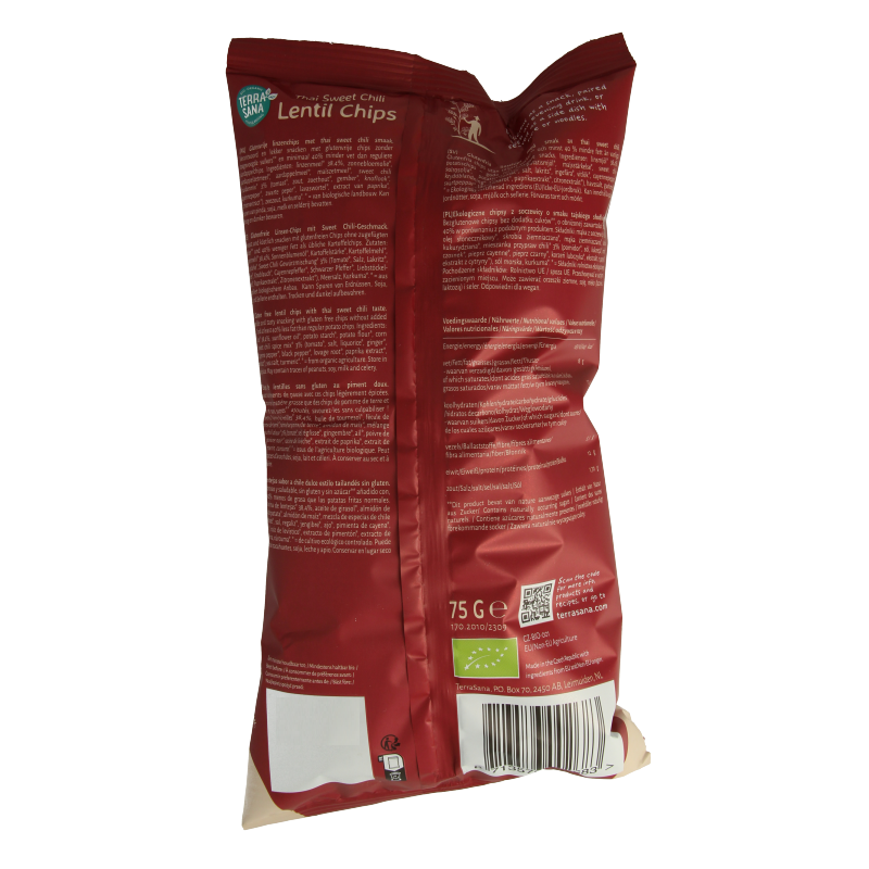 TerraSana Linzenchips Thai sweet chili bio - Afbeelding 2