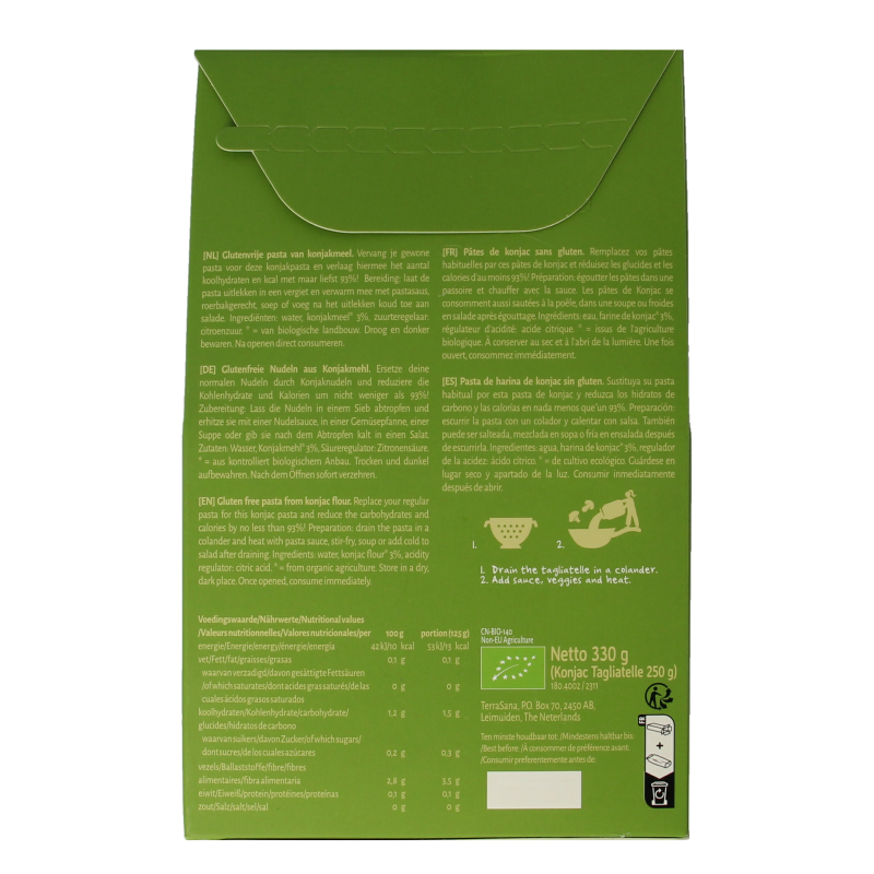 TerraSana Konjac tagliatelle bio - Afbeelding 3