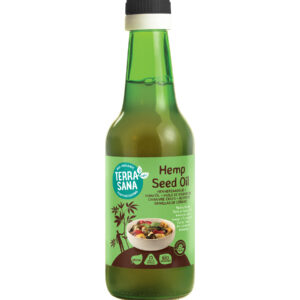 TerraSana Raw hennep olie koudgeperst in glas bio