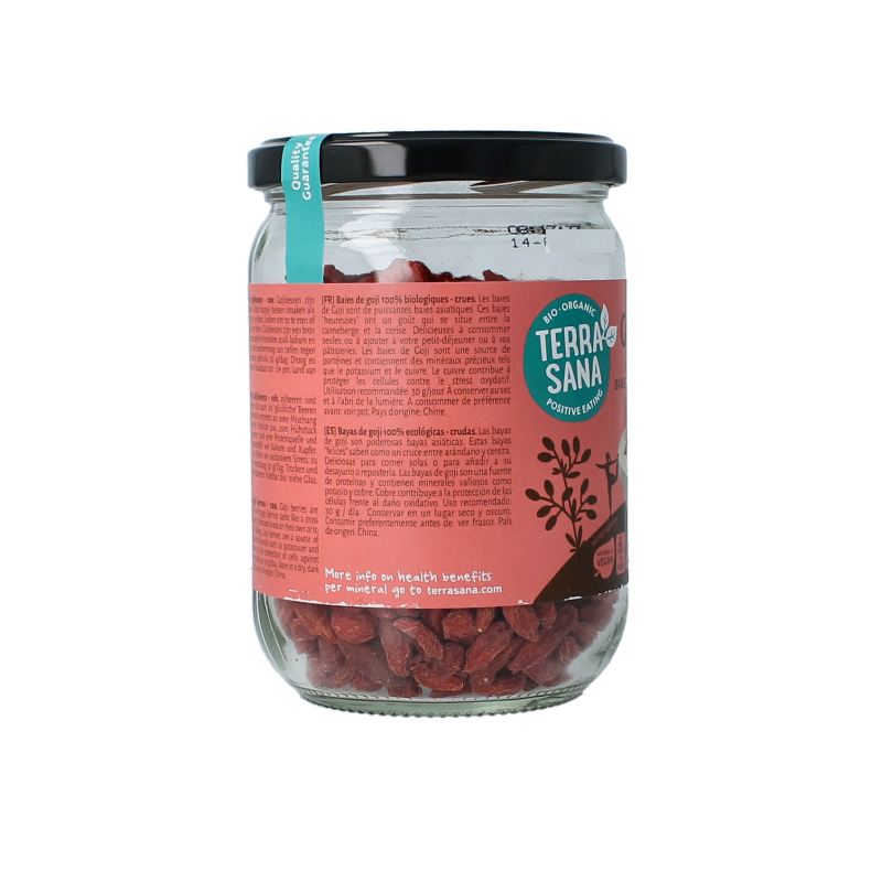 TerraSana Raw goji bessen in glas bio - Afbeelding 2