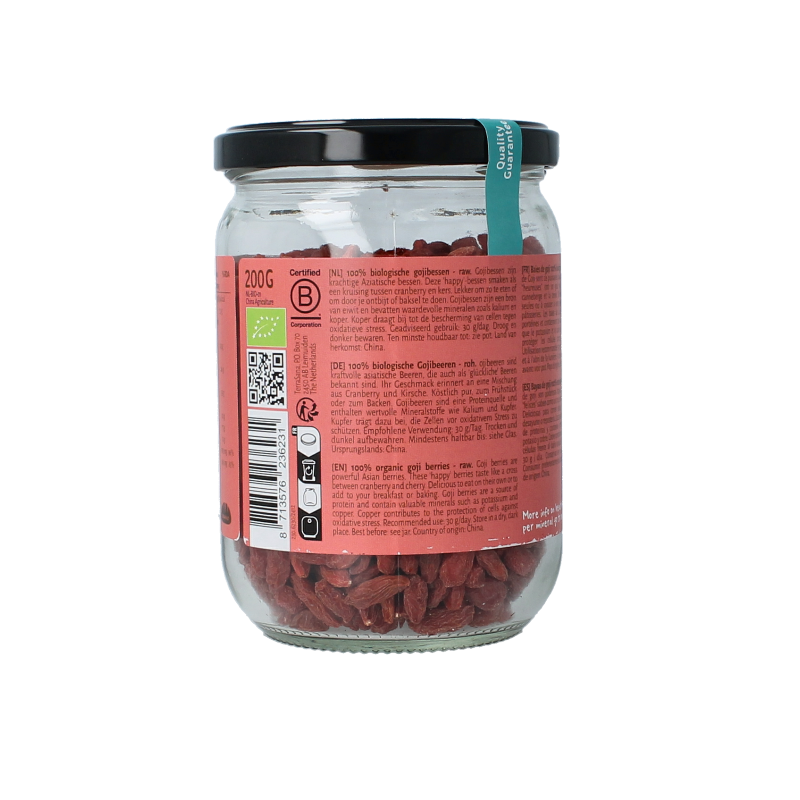TerraSana Raw goji bessen in glas bio - Afbeelding 3