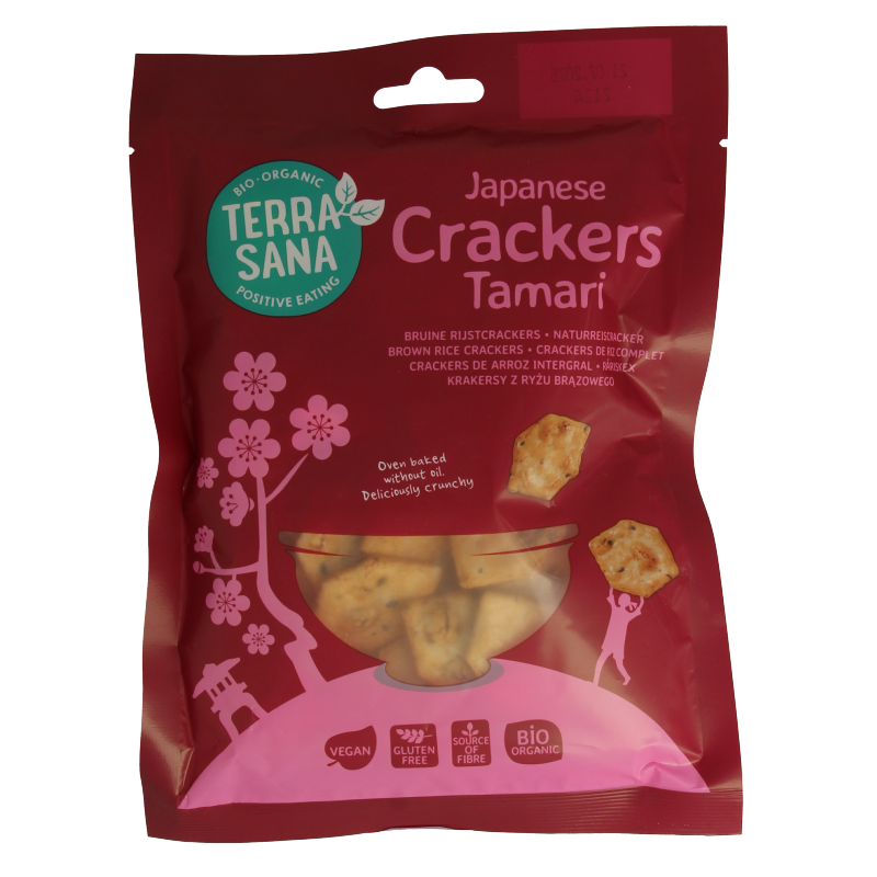 TerraSana Japanse bruine rijstcrackers eko