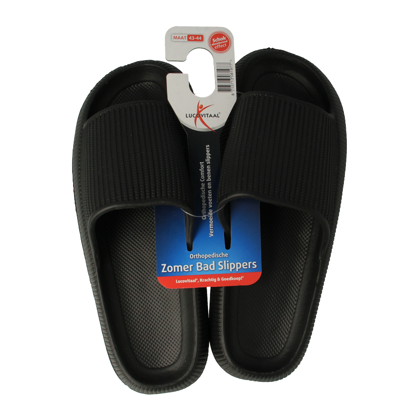 Lucovitaal Orthopedische badslipper 43-44 zwart