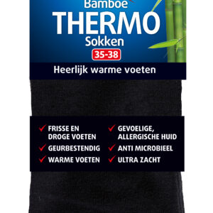 Lucovitaal Bamboe thermosok  maat 35-38