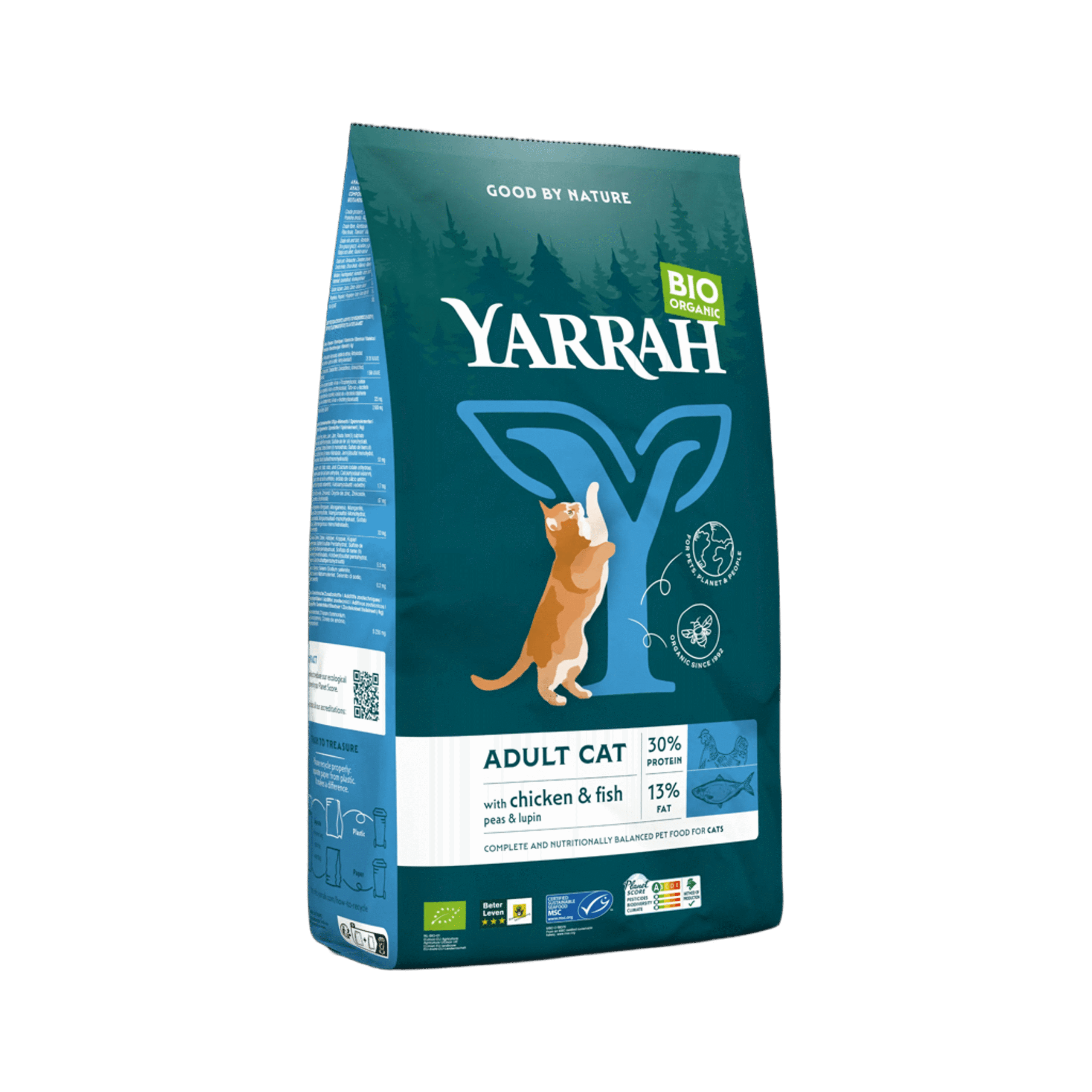 Yarrah Adult kattenvoer met vis bio