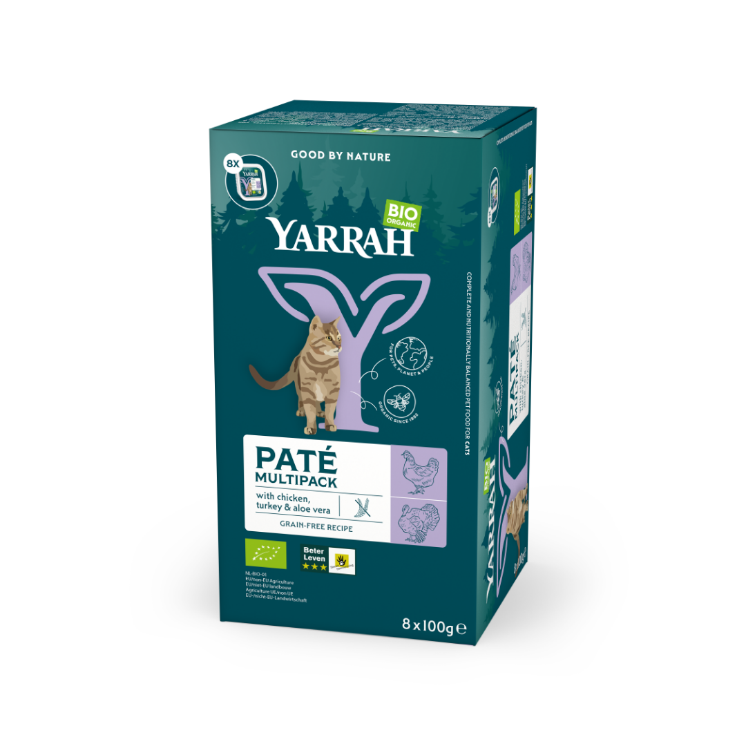 Yarrah Multipack kat met pate kip en kalkoen bio