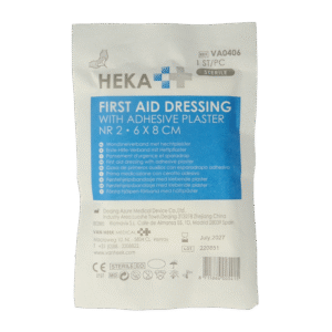 Heka Snelverband nr. 2 met hechtpleister 6 x 8 cm