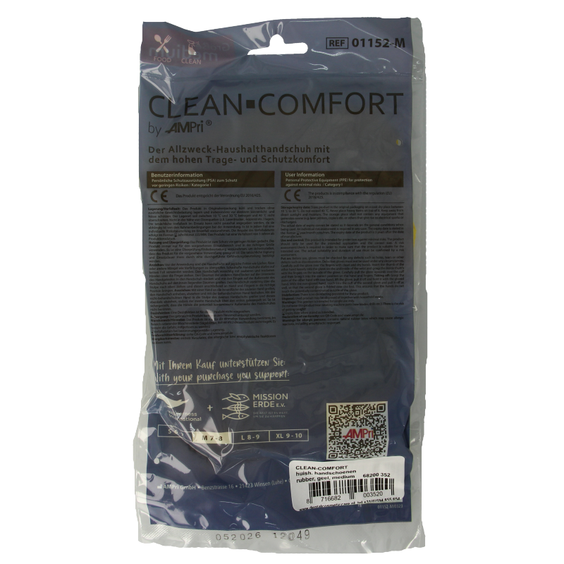 CLEAN-COMFORT Huishoudhandschoen geel maat M - Afbeelding 2