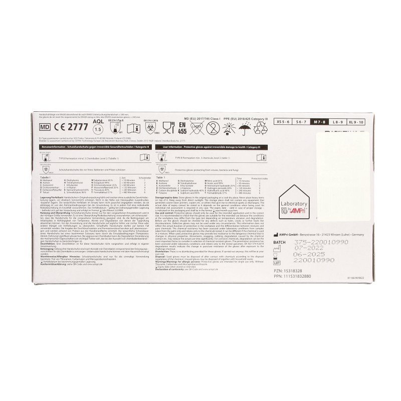 Epiderm Protect Nitriel onderzoekhandschoen poedervrij M blauw - Afbeelding 4