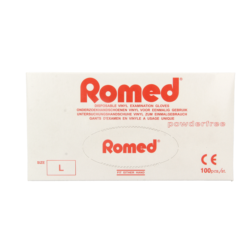Romed Vinyl handschoen niet steriel poedervrij L