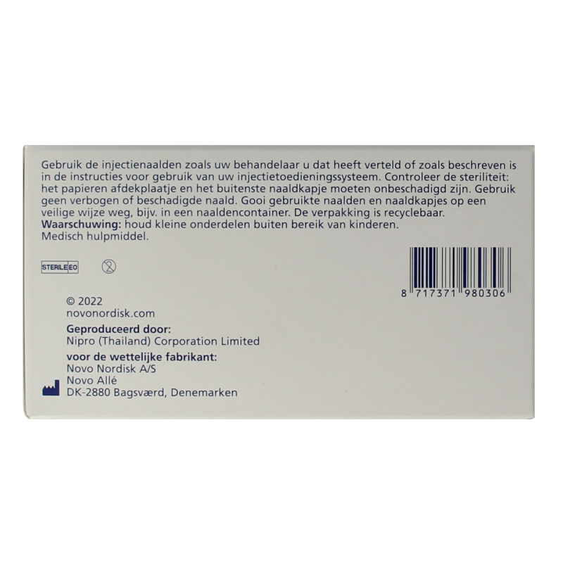 Novo Nordisk Novofine naalden 0.30 x 8 mm 30 gram - Afbeelding 3