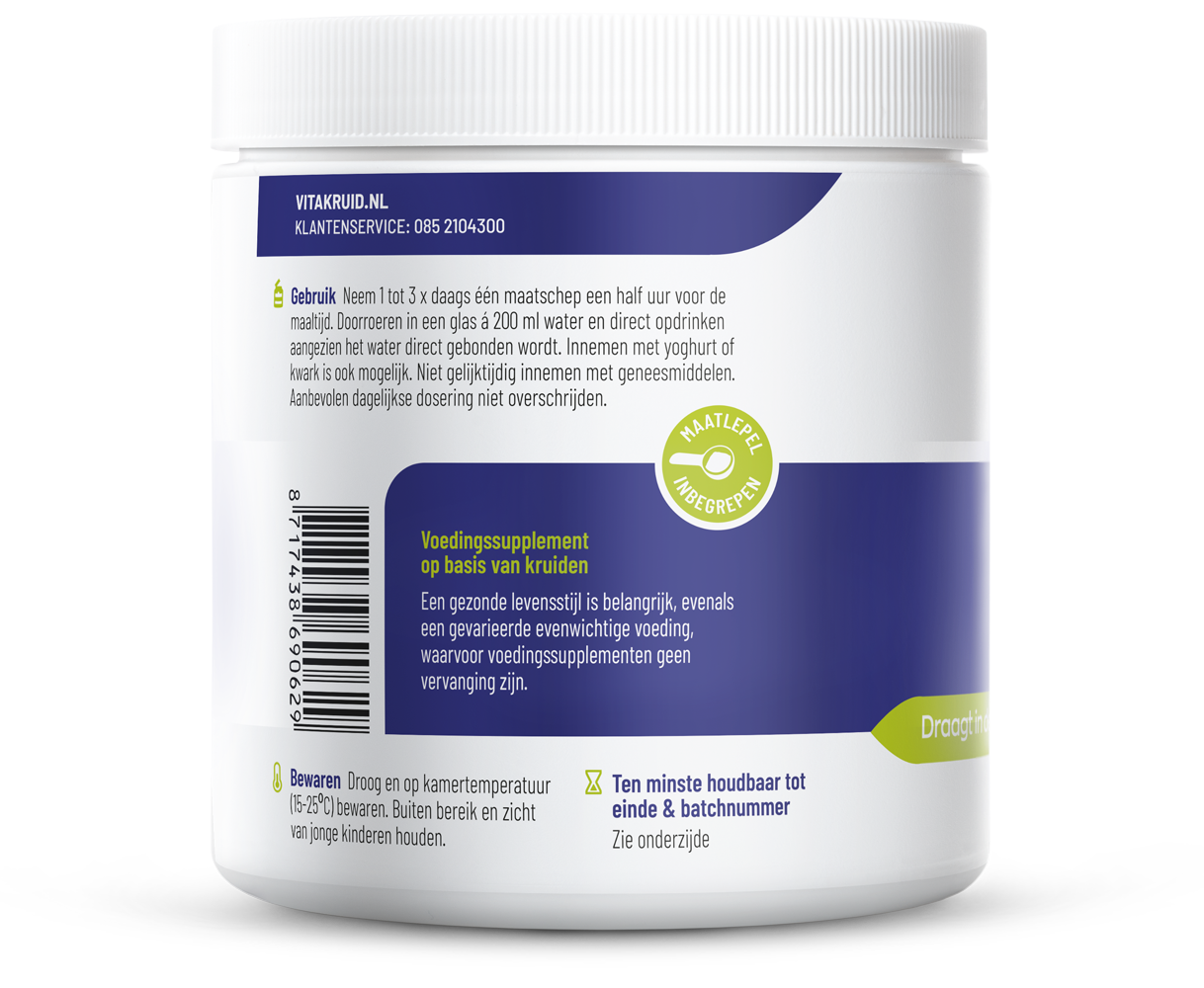 Vitakruid Psyllium 5000 mg & Glucomannan 1000 mg vezels - Afbeelding 2