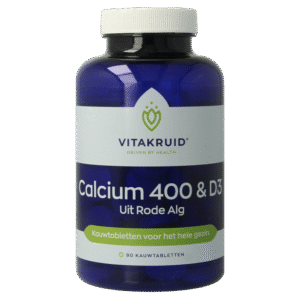 Vitakruid Calcium 400 & D3 uit duurzame Rode Alg Aquamin TG