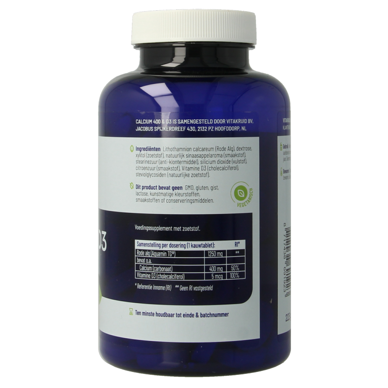 Vitakruid Calcium 400 & D3 uit duurzame Rode Alg Aquamin TG - Afbeelding 3