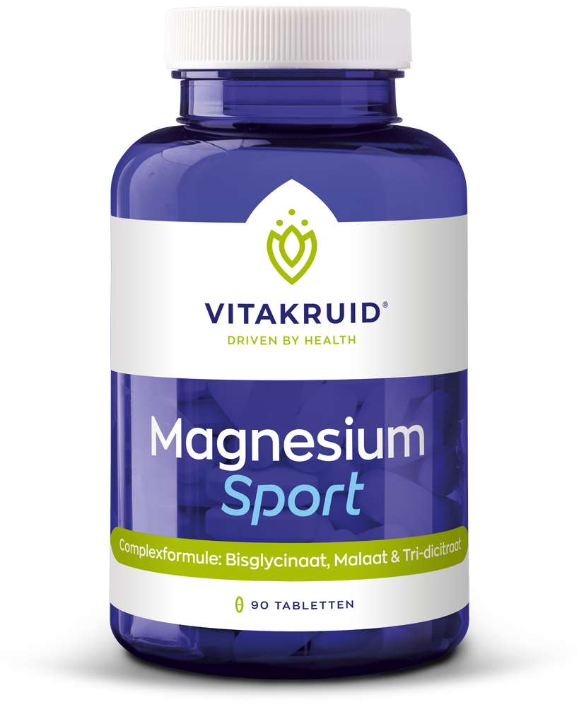 Vitakruid Magnesium sport bisglycinaat malaat&tri-dicitraat