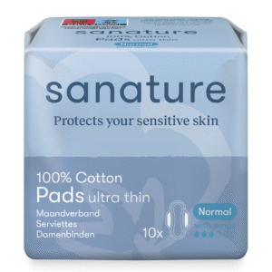 Sanature Maandverband normaal 100% katoen met vleugels