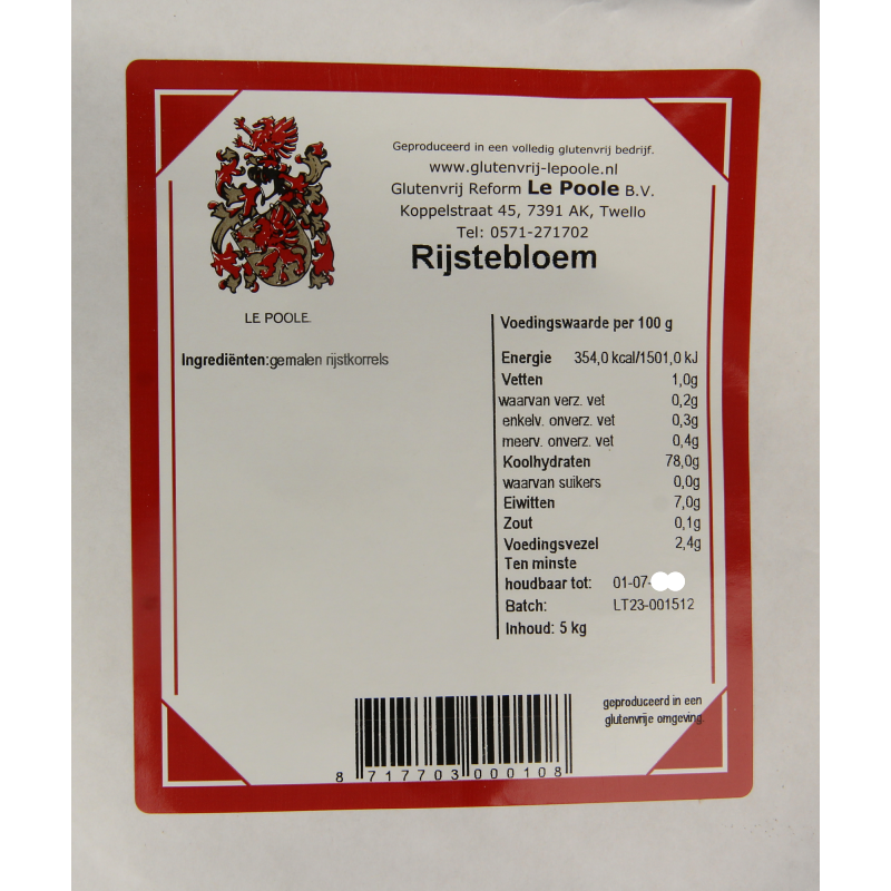 Le Poole Rijstebloem wit - Afbeelding 2