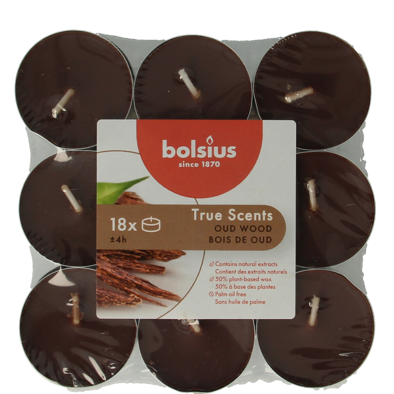 Bolsius True Scents theelichten old wood