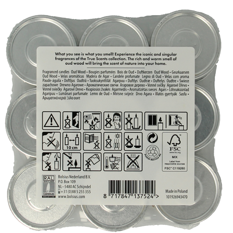 Bolsius True Scents theelichten old wood - Afbeelding 2