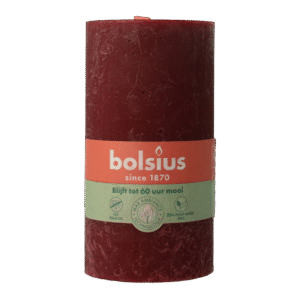 Bolsius Rustiekkaars shine 130/68 velvet red