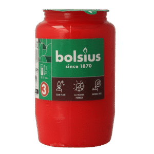 Bolsius Herdenkingslicht nr 3 rood