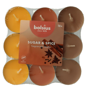 Bolsius Geurtheelicht multi colour brick 18 sugar & spice