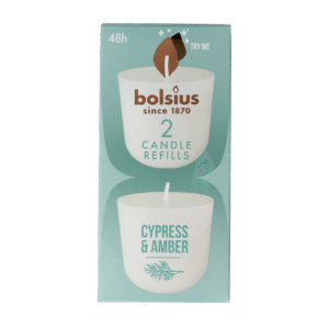 Bolsius Clean light cypress & amber navul