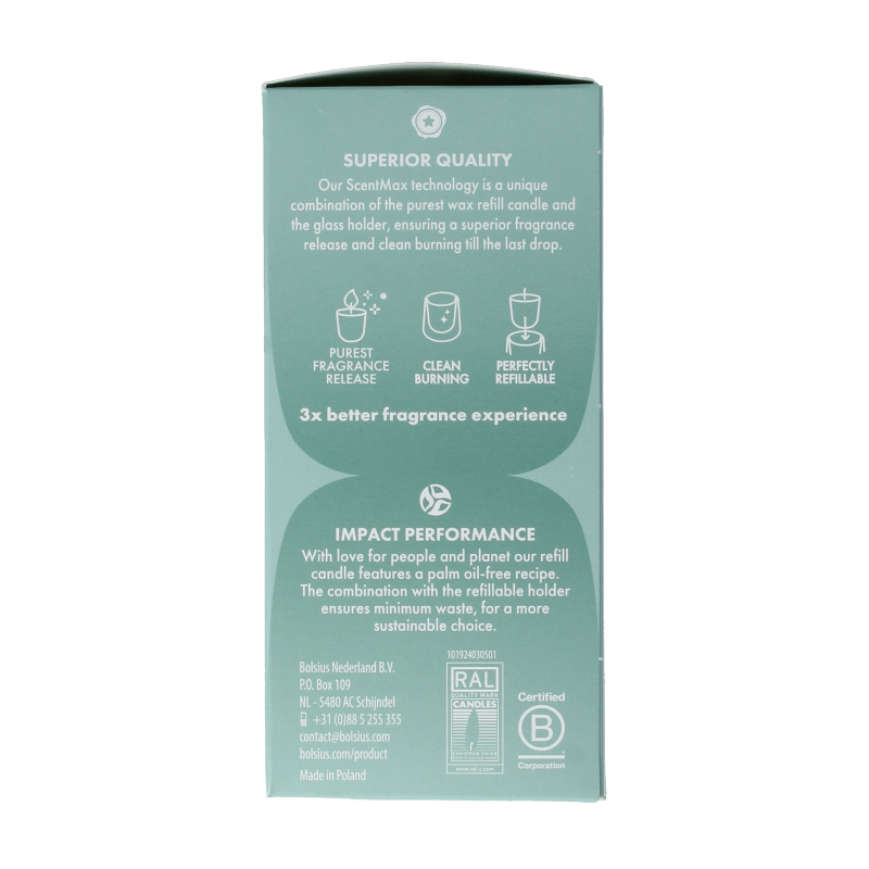 Bolsius Clean light cypress & amber navul - Afbeelding 4