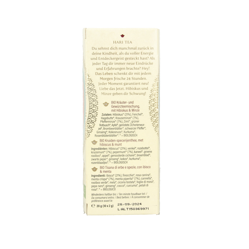 Hari Tea Hibiscus & mint new sensation bio - Afbeelding 4