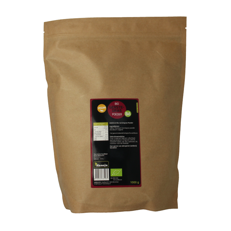 Hanoju Gemalen gerstegras paper bag bio - Afbeelding 2